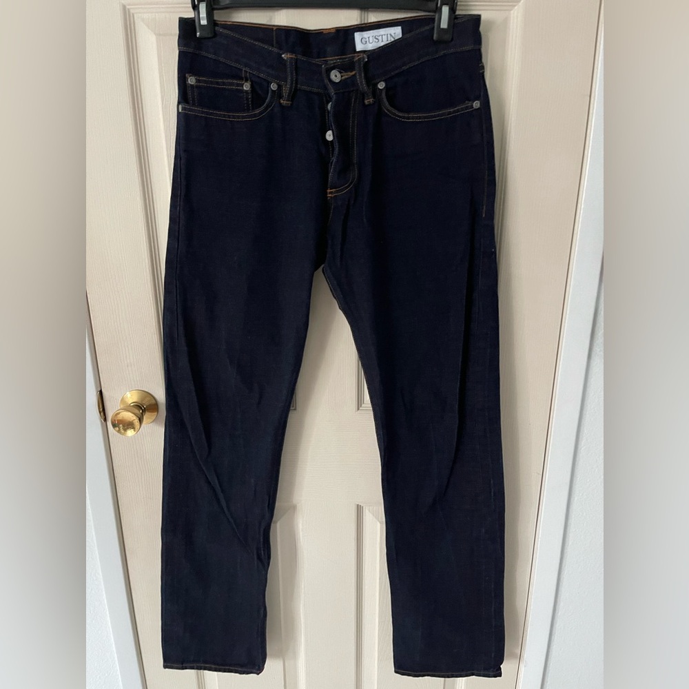 Gustin #541 Rainbow Blue Selvedge Straight Jeans Men’s Size 31x33 USA Made